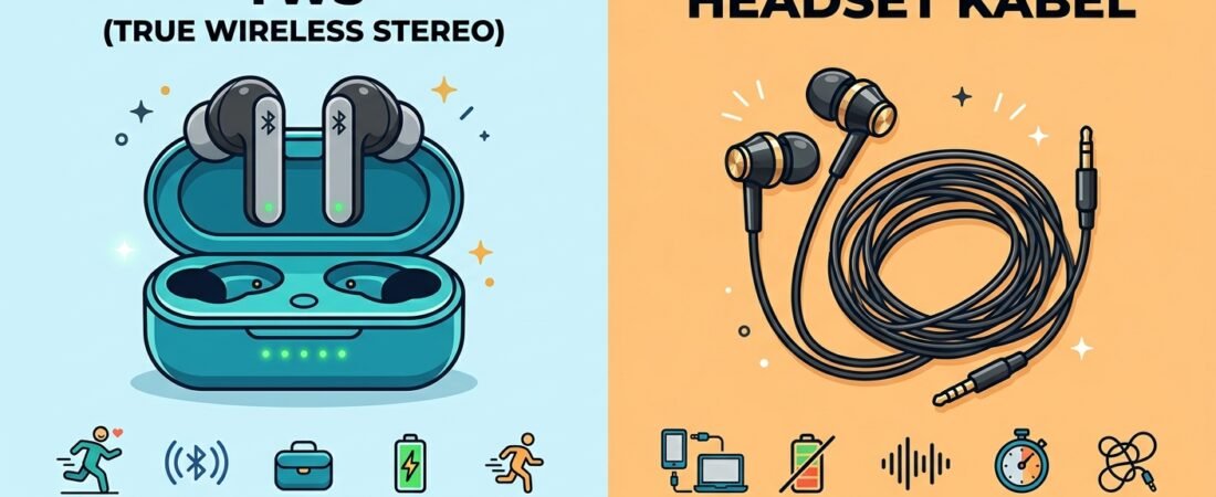 TWS vs Headset Kabel: 7 Perbedaan dan Mana yang Lebih Bagus?